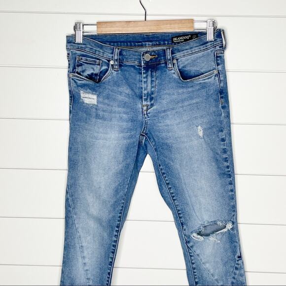 Blank NYC The Reade Crop Distressed Frayed Skinny Jeans Medium Wash Size 27 - Picture 2 of 10